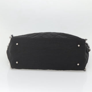 Chanel Logo Chain Tote Quilted Nylon with Tweed