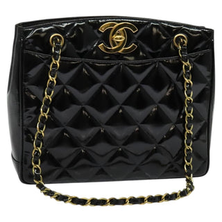 Chanel Vintage Chain Tote Quilted Patent