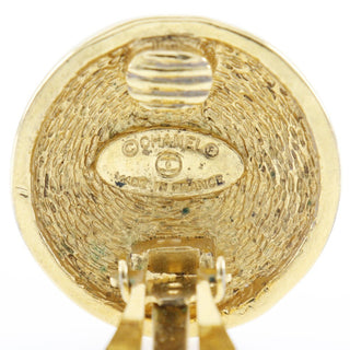 Chanel Vintage Round CC Clip-On Earrings Metal