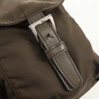 Prada Vela Double Front Pocket Backpack Tessuto with Saffiano Leather