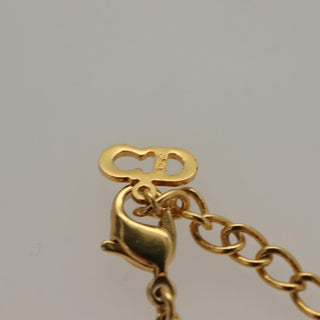 Christian Dior Logo Heart Pendant Necklace Metal