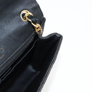 Chanel Vintage CC Chain Flap Bag Quilted Satin