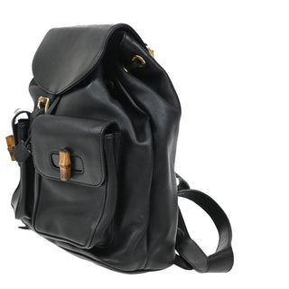 Gucci Vintage Bamboo Backpack Leather