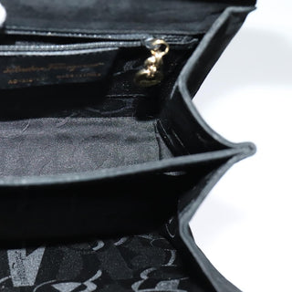 Salvatore Ferragamo Gancini Convertible Top Handle Bag Suede