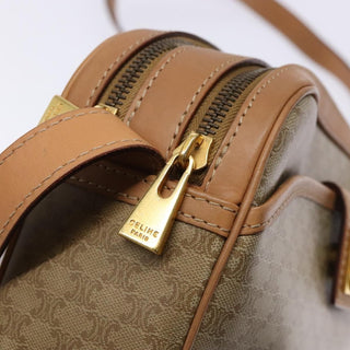 Celine Vintage Macadam Shoulder Bag Canvas and Leather