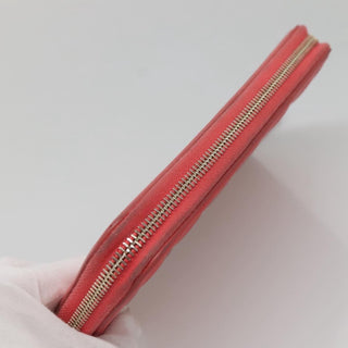 Chanel Filigree Zip Around Wallet Quilted Caviar