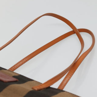 Fendi Pequin Roll Tote Canvas and Leather