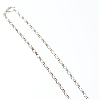 Gucci Engraved Interlocking G Chain Link Pendant Necklace Sterling Silver