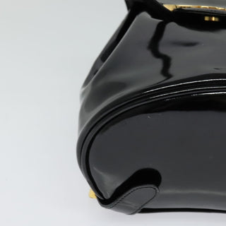 Salvatore Ferragamo Gancini Flap Drawstring Backpack Patent leather