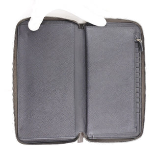 Prada Zip Organizer Wallet Leather