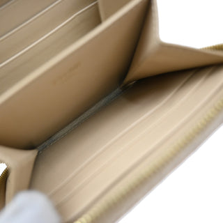 Celine C Charm Zip Around Wallet Quilted Leather