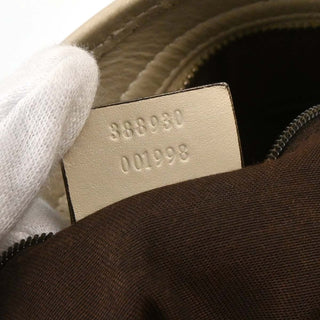 Gucci Front Zip Shoulder Bag GG Canvas