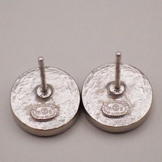 Chanel Vintage Round CC Clip-On Earrings Metal