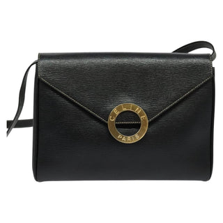 Celine Vintage Circle Logo Crossbody Bag Leather