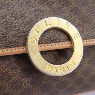 Celine Vintage Macadam Shoulder Bag Canvas