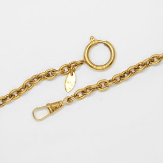 Chanel Vintage Quilted CC Pendant Necklace Metal