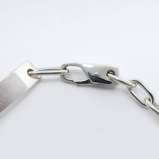 Gucci ID plate ovale chain bracelet Silver