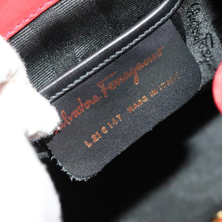 Salvatore Ferragamo Gancini Flap Drawstring Backpack Suede