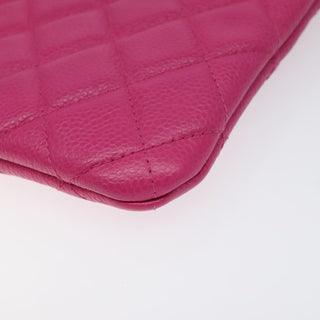 Chanel O Case Clutch Quilted Caviar