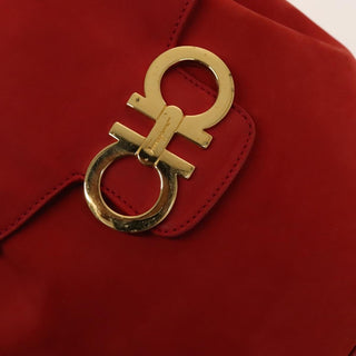 Salvatore Ferragamo Gancini Flap Drawstring Backpack Suede