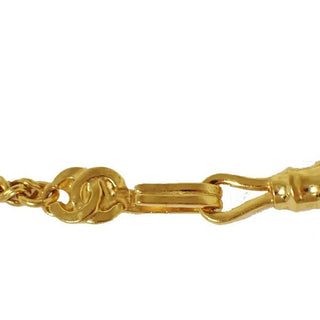 Chanel Vintage CC Fringe Pendant Necklace Metal