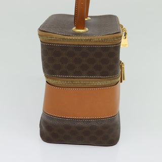 Celine Vintage Double Zip Vanity Case Macadam Coated Canvas