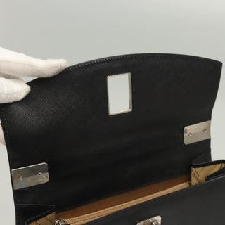 Salvatore Ferragamo Double Gancini Top Handle Bag Saffiano Leather