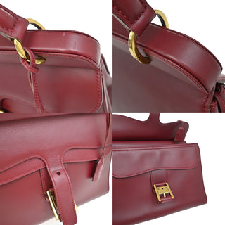 Gucci Belt Buckle Top Handle Bag Leather