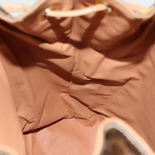 Celine Vintage Drawstring Flap Backpack Macadam Coated Canvas