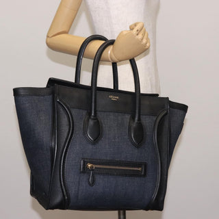 Celine Luggage Bag Denim and leather
