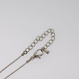 Christian Dior Bow CD Pendant Necklace Metal with Crystal