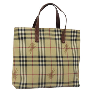 Burberry Top Handle Tote Haymarket Coated Canvas