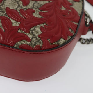 Gucci Chain Crossbody Bag Arabesque GG Coated Canvas with Leather