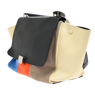 Celine Multicolor Trapeze Bag Leather and Felt