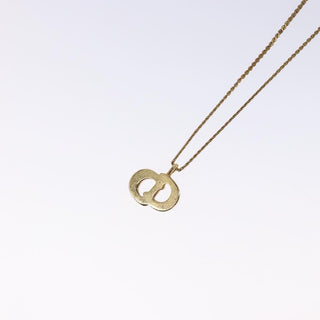 Christian Dior CD Pendant Necklace Metal
