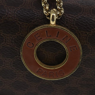 Celine Vintage Convertible Top Handle Bag Macadam Coated Canvas