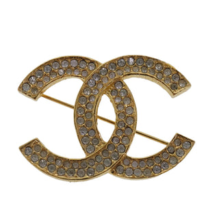 Chanel CC Brooch Metal with Crystals