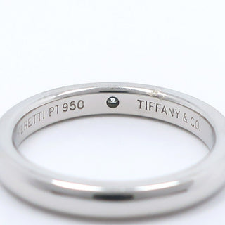 Tiffany & Co. Elsa Peretti 1 Diamond Stacking Band Ring 950 Platinum with Diamond