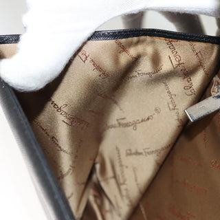 Salvatore Ferragamo Double Gancini Top Handle Bag Saffiano Leather