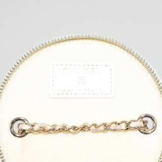 Chanel CC Round Vanity Case with Chain Quilted Lambskin