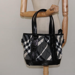 Burberry Lowry Convertible Tote Beat Check Nylon