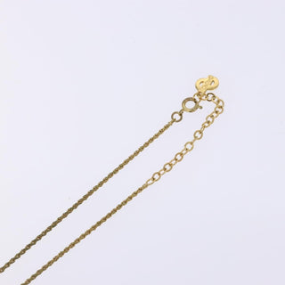 Christian Dior CD Round Pendant Necklace Metal