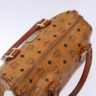 MCM Visetos Handbag Canvas and Leather