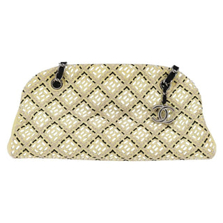 Chanel Just Mademoiselle Bag Woven Stitch Patent