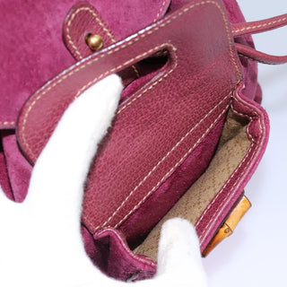 Gucci Vintage Bamboo Backpack Suede