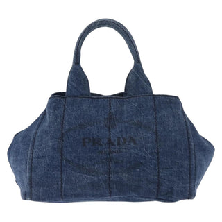 Prada Canapa Convertible Tote Denim