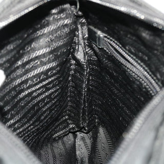 Prada Zip Messenger Bag Horizontal Quilt Tessuto