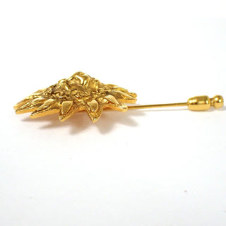 Chanel Vintage Sunburst Lion Head Brooch Metal