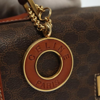 Celine Vintage Convertible Top Handle Bag Macadam Coated Canvas