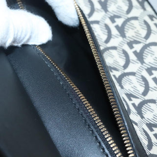 Salvatore Ferragamo Studio Satchel Gancini Jacquard and Leather